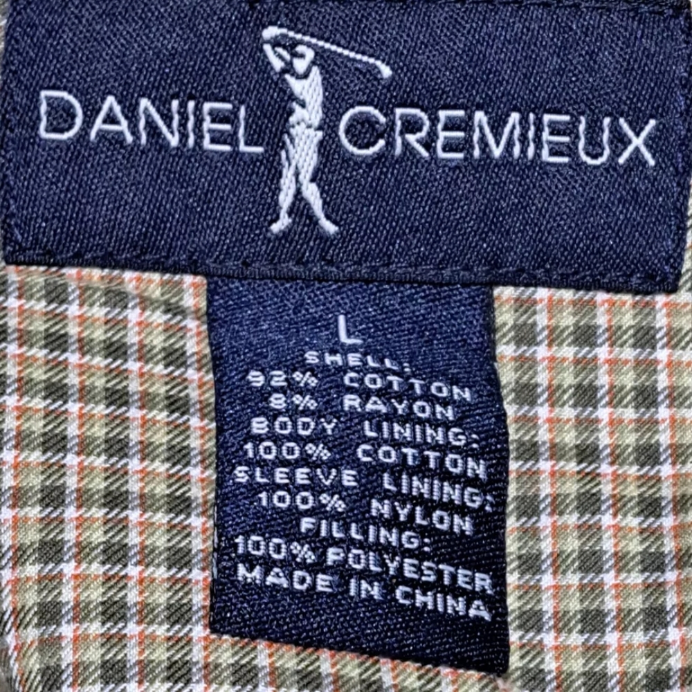 Corduroy VINTAGE Daniel Cremieux Golf Jacket Harrington Full Zip pockets outdoor - Picture 3 of 11